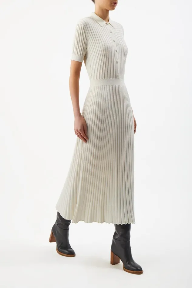Gabriela Hearst Dresses Women Amor Knit Dress In Ivory Cashmere Silk