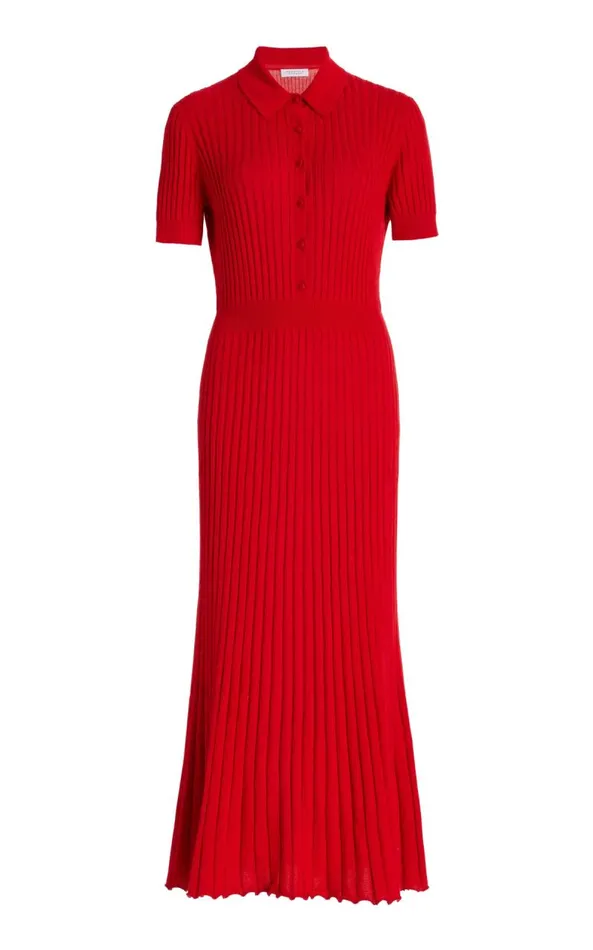 Gabriela Hearst Dresses Women Amor Knit Dress In Red Topaz Cashmere Silk
