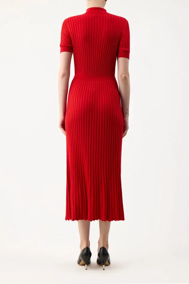 Gabriela Hearst Dresses Women Amor Knit Dress In Red Topaz Cashmere Silk