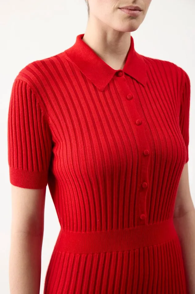 Gabriela Hearst Dresses Women Amor Knit Dress In Red Topaz Cashmere Silk