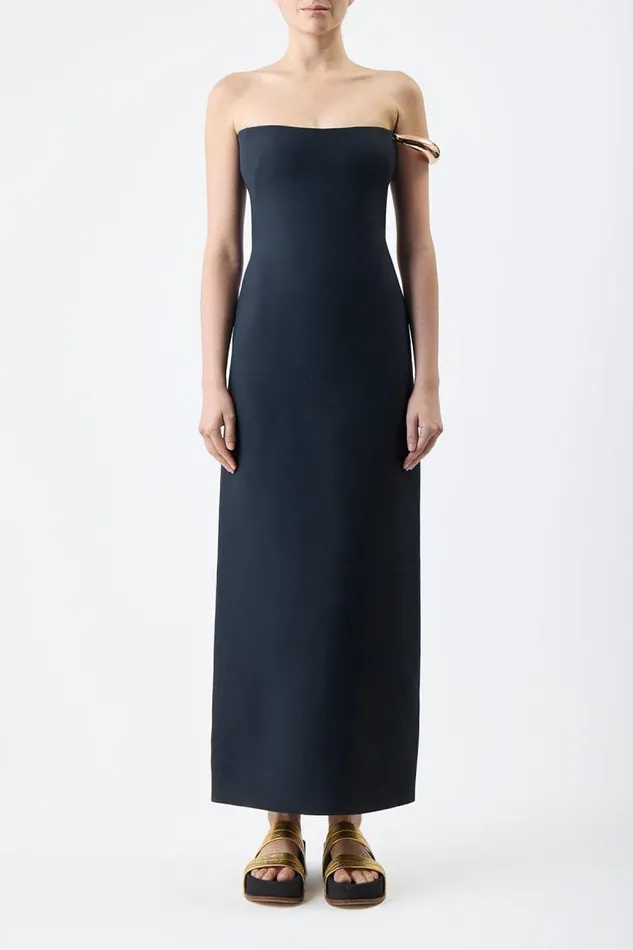 Gabriela Hearst Dresses Women Anica Dress In Black Wool Silk Cady
