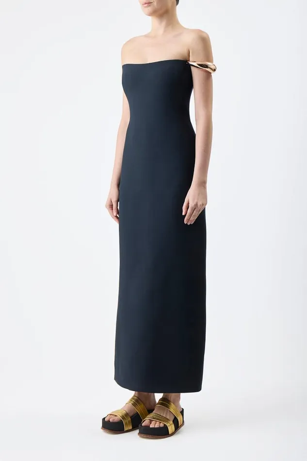 Gabriela Hearst Dresses Women Anica Dress In Black Wool Silk Cady