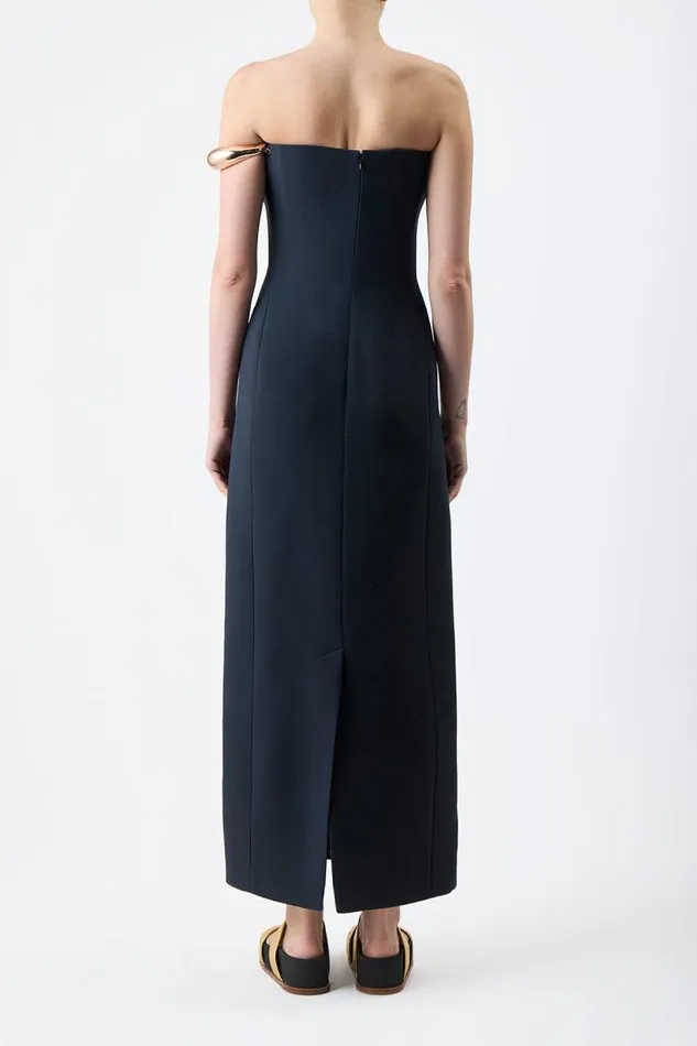 Gabriela Hearst Dresses Women Anica Dress In Black Wool Silk Cady