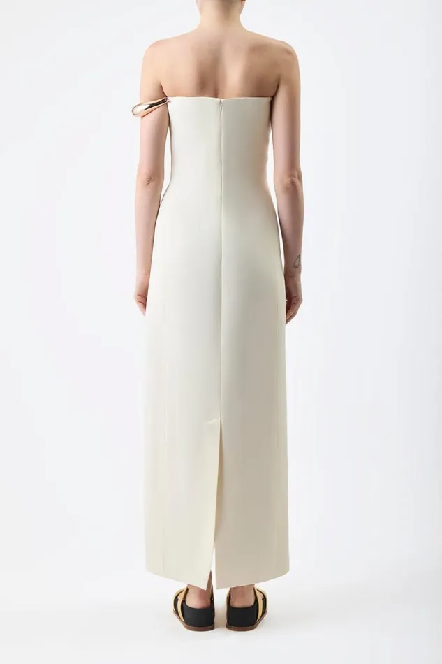 Gabriela Hearst Dresses Women Anica Dress In Ivory Wool Silk Cady