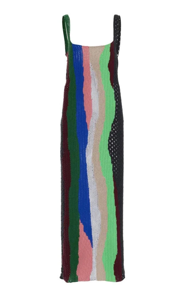 Gabriela Hearst Dresses Women Arben Crochet Dress In Multi Cashmere