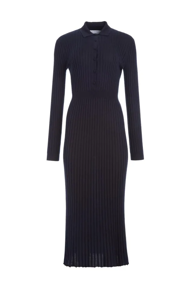 Gabriela Hearst Dresses Women Ardor Knit Dress In Navy Cashmere Silk
