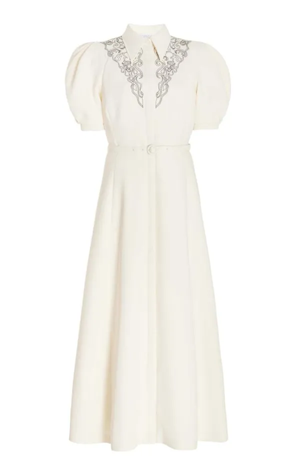 Gabriela Hearst Dresses Women Billy Dress In Ivory DoubleFace Wool Crepe
