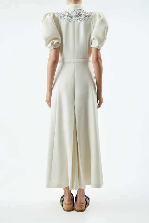 Gabriela Hearst Dresses Women Billy Dress In Ivory DoubleFace Wool Crepe
