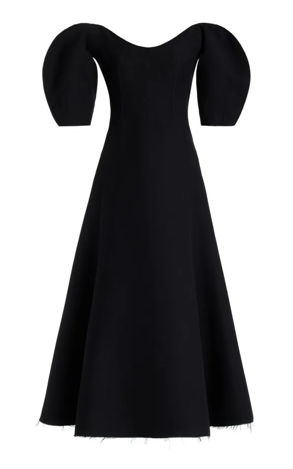 Gabriela Hearst Dresses Women Buisier Dress In Black Wool Silk Cady