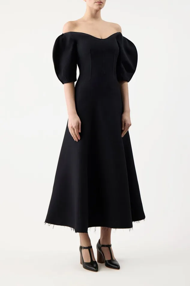 Gabriela Hearst Dresses Women Buisier Dress In Black Wool Silk Cady