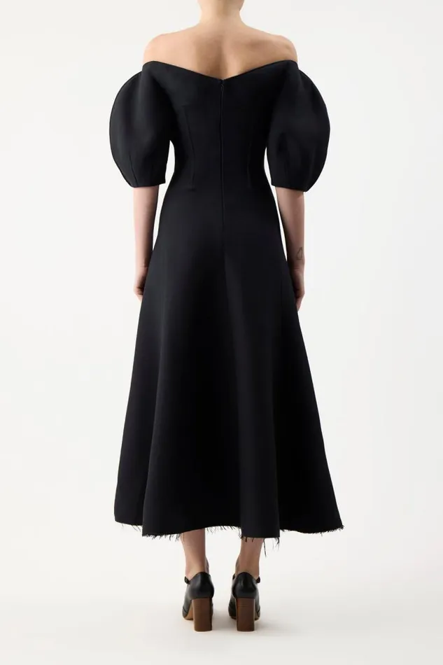 Gabriela Hearst Dresses Women Buisier Dress In Black Wool Silk Cady