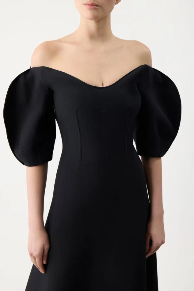 Gabriela Hearst Dresses Women Buisier Dress In Black Wool Silk Cady