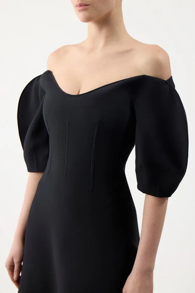 Gabriela Hearst Dresses Women Buisier Dress In Black Wool Silk Cady