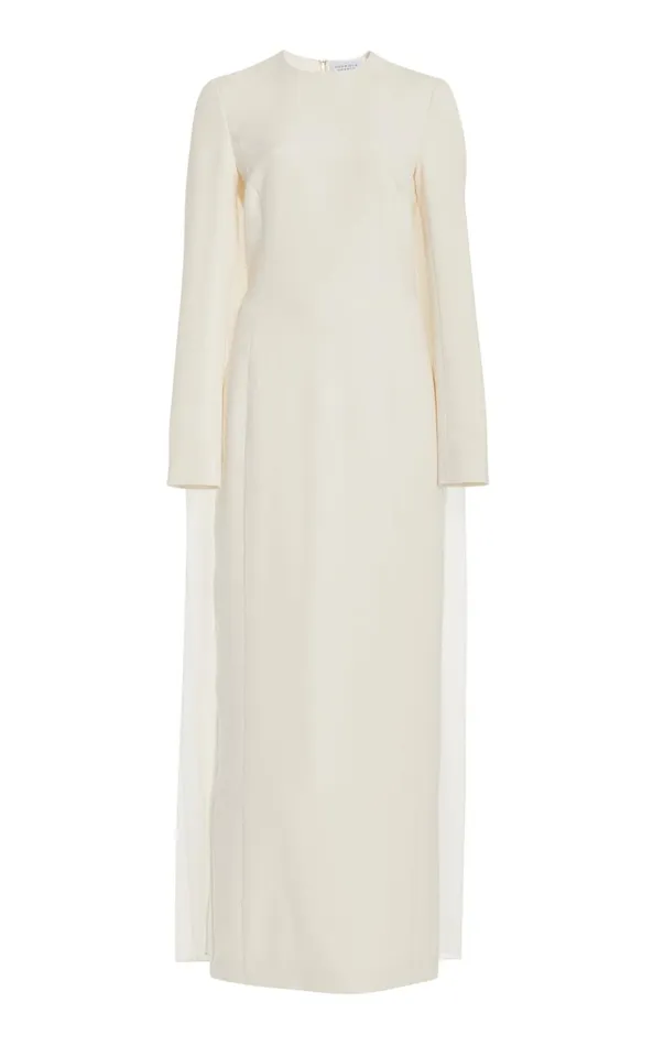 Gabriela Hearst Dresses Women Carlota Draped Gown In Ivory Silk Wool Cady