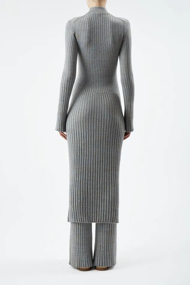 Gabriela Hearst Dresses Women Castor Knit Dress In Light Blue Melange Cashmere