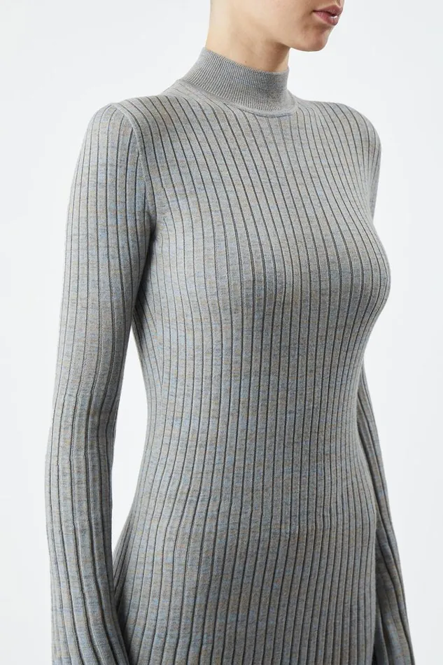 Gabriela Hearst Dresses Women Castor Knit Dress In Light Blue Melange Cashmere