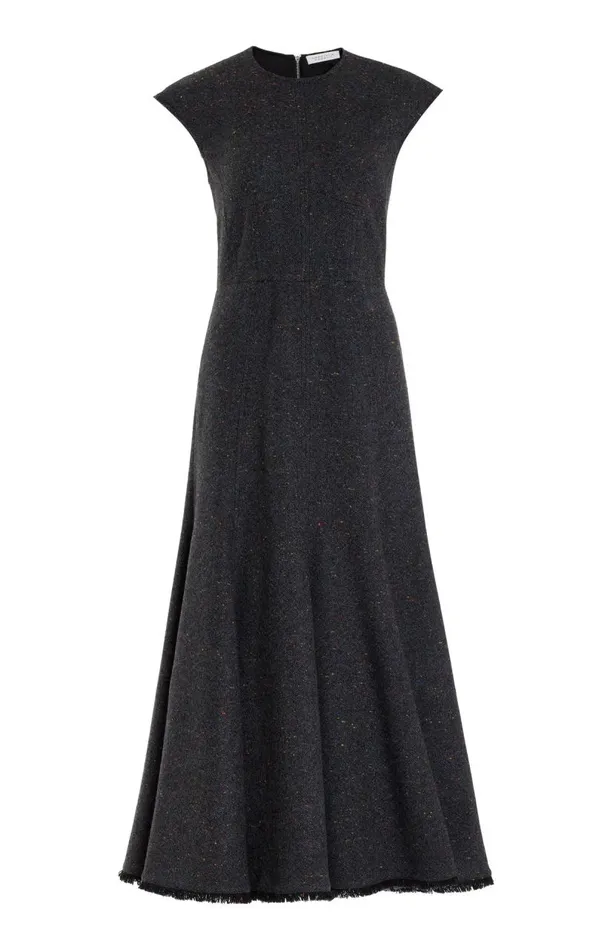 Gabriela Hearst Dresses Women Crowther Dress In State Multi Cashmere Virgin Wool