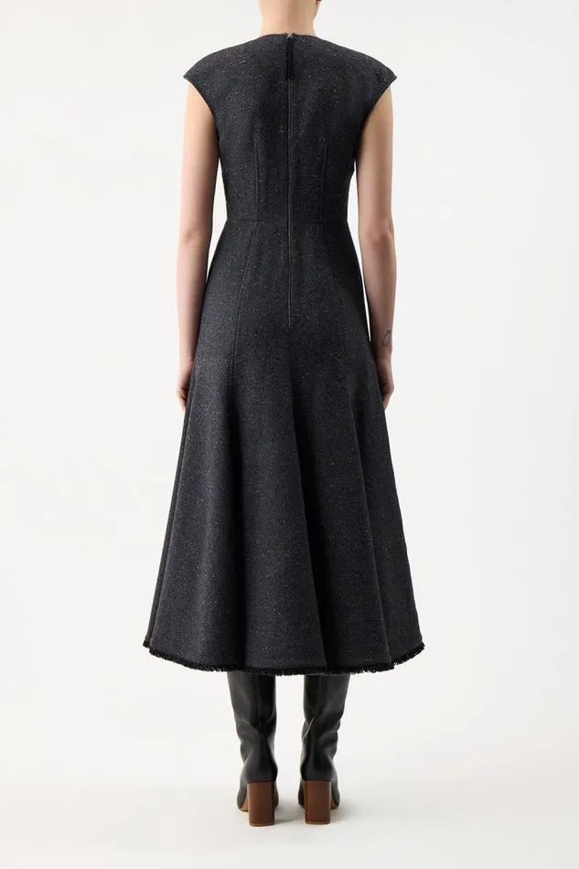 Gabriela Hearst Dresses Women Crowther Dress In State Multi Cashmere Virgin Wool