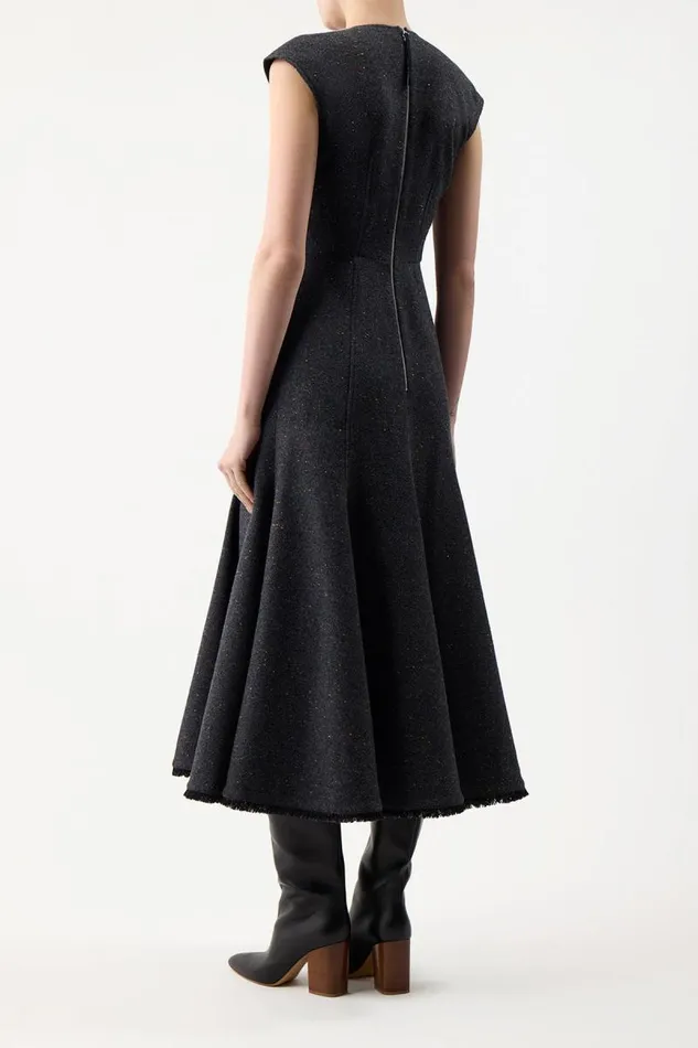 Gabriela Hearst Dresses Women Crowther Dress In State Multi Cashmere Virgin Wool