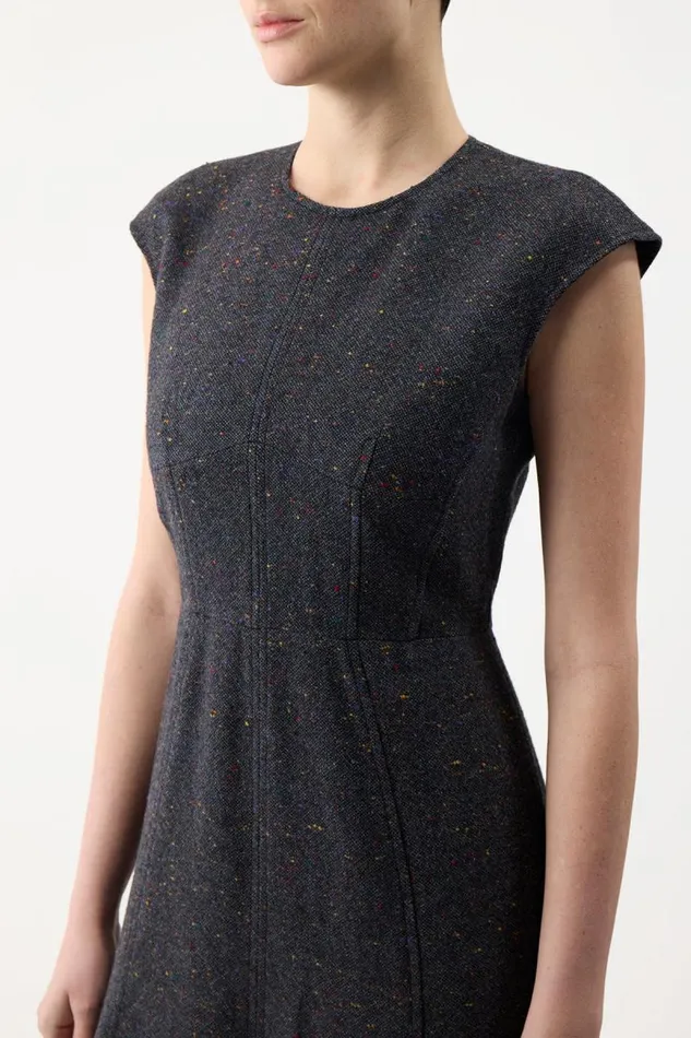 Gabriela Hearst Dresses Women Crowther Dress In State Multi Cashmere Virgin Wool