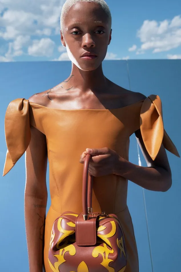 Gabriela Hearst Dresses Women Eda Dress In Cashew Nappa Leather