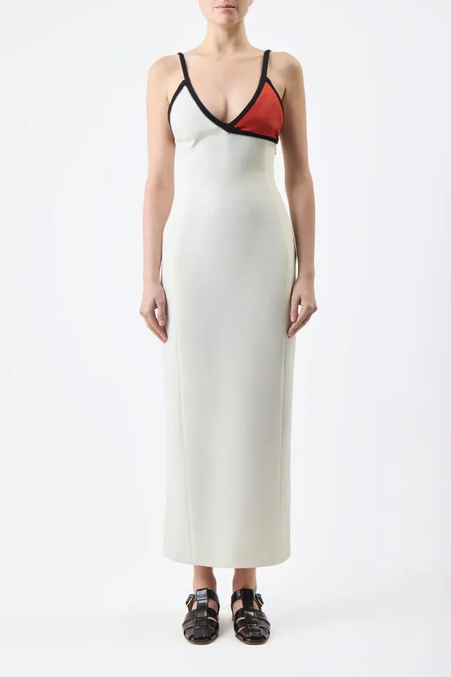 Gabriela Hearst Dresses Women Edina Dress In Ivory DoubleFace Wool Crepe