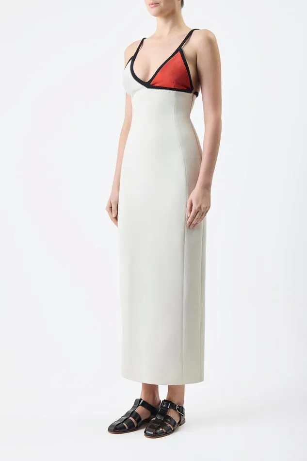 Gabriela Hearst Dresses Women Edina Dress In Ivory DoubleFace Wool Crepe