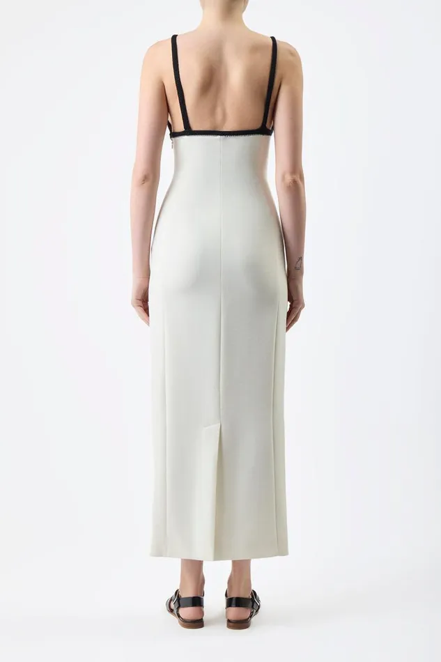 Gabriela Hearst Dresses Women Edina Dress In Ivory DoubleFace Wool Crepe