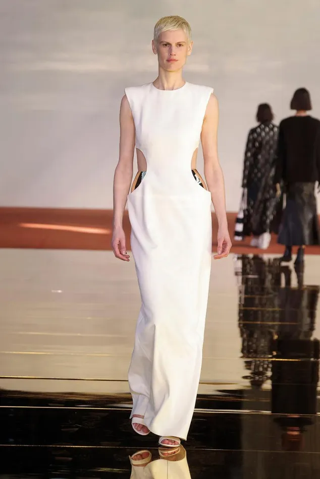 Gabriela Hearst Dresses Women Faith Dress In Ivory Silk Wool Cady