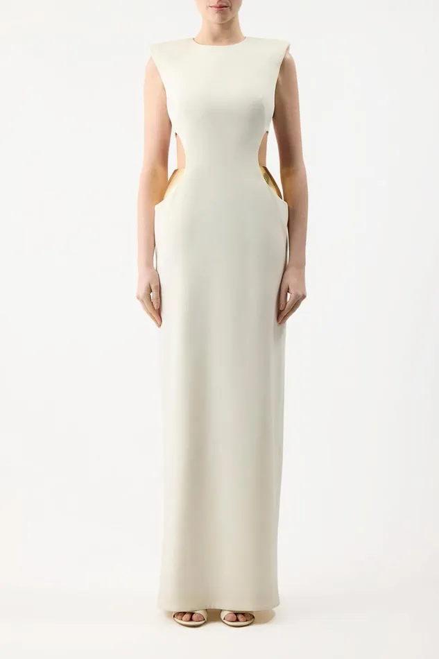 Gabriela Hearst Dresses Women Faith Dress In Ivory Silk Wool Cady