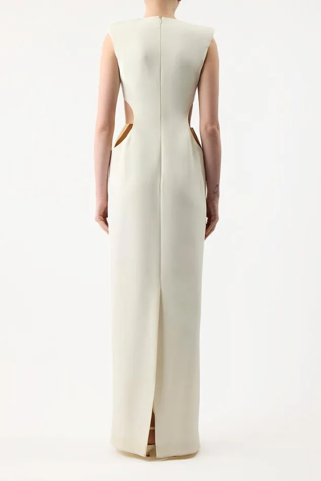 Gabriela Hearst Dresses Women Faith Dress In Ivory Silk Wool Cady
