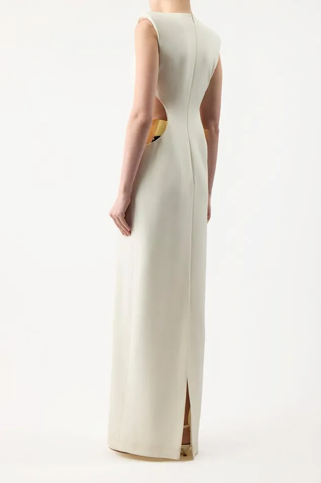 Gabriela Hearst Dresses Women Faith Dress In Ivory Silk Wool Cady