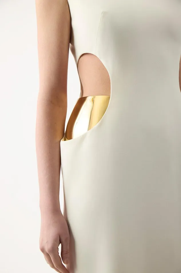 Gabriela Hearst Dresses Women Faith Dress In Ivory Silk Wool Cady