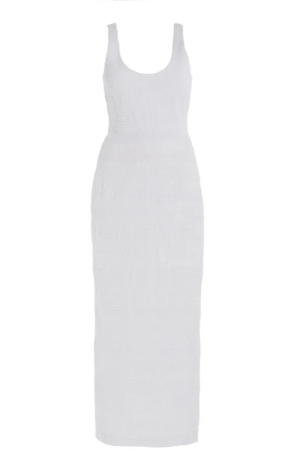 Gabriela Hearst Dresses Women Girard Shirred Dress In White Aloe Linen