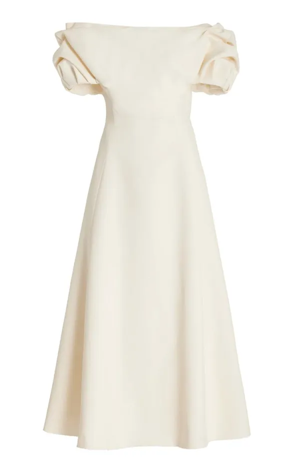 Gabriela Hearst Dresses Women Gwyneth Dress In Ivory Silk Wool Cady