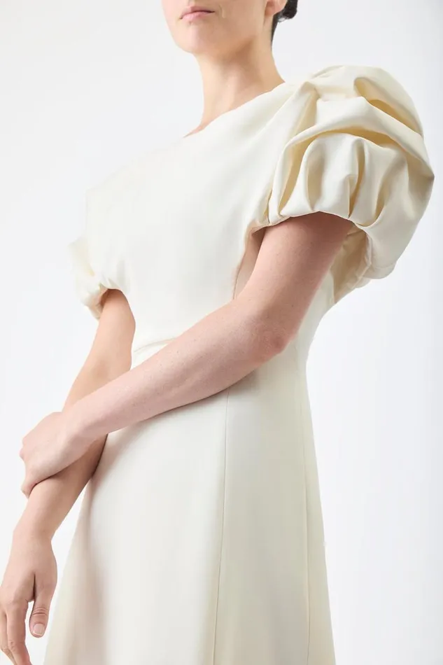 Gabriela Hearst Dresses Women Gwyneth Dress In Ivory Silk Wool Cady