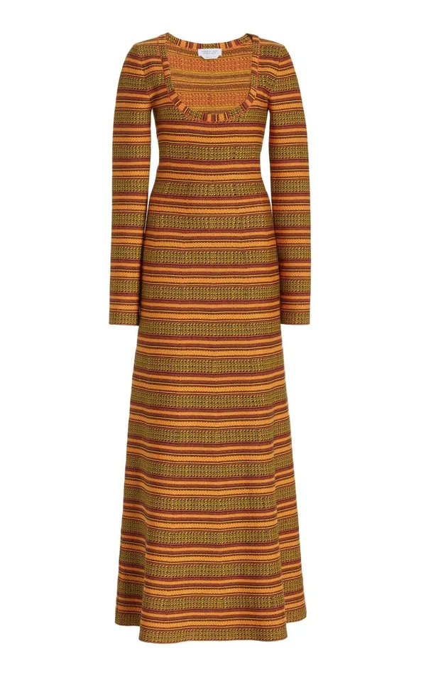 Gabriela Hearst Dresses Women Hank Knit Dress In Fire Multi Merino Wool