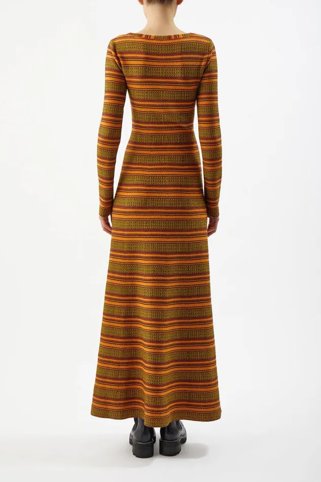 Gabriela Hearst Dresses Women Hank Knit Dress In Fire Multi Merino Wool
