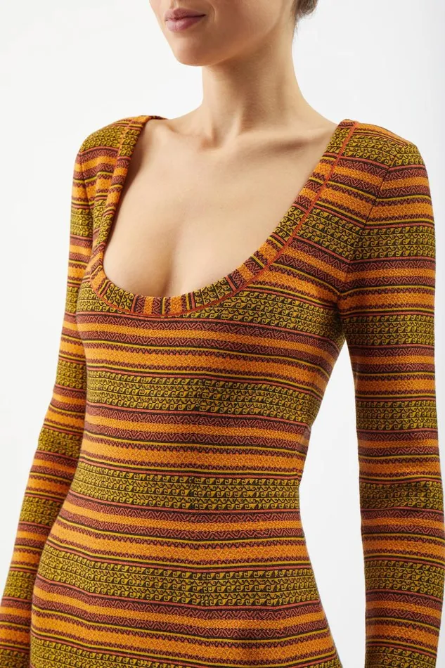 Gabriela Hearst Dresses Women Hank Knit Dress In Fire Multi Merino Wool