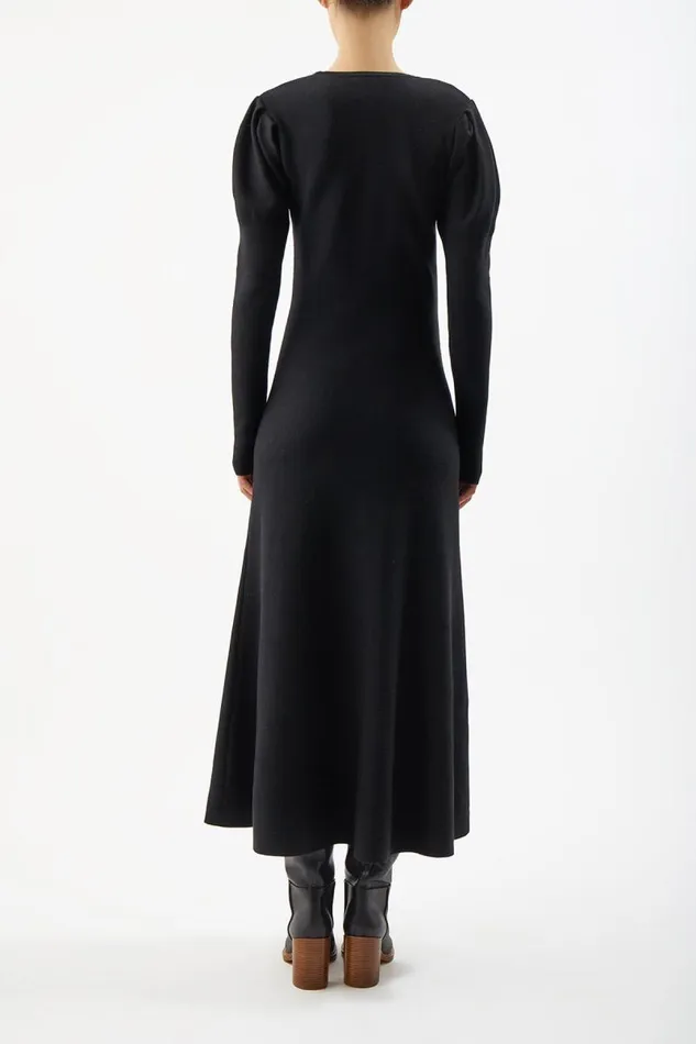 Gabriela Hearst Dresses Women Hannah Knit Dress In Black Merino Wool Cashmere