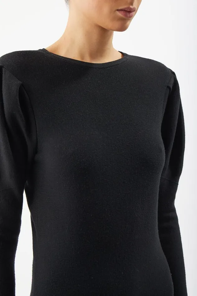 Gabriela Hearst Dresses Women Hannah Knit Dress In Black Merino Wool Cashmere