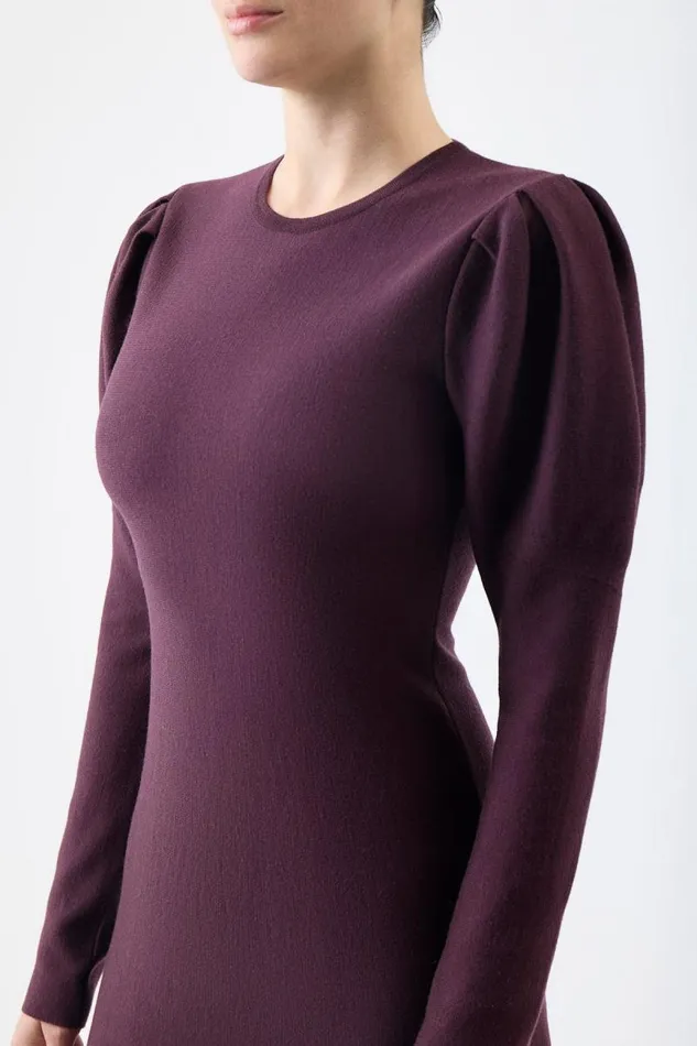 Gabriela Hearst Dresses Women Hannah Knit Dress In Deep Bordeaux Merino Wool Cashmere