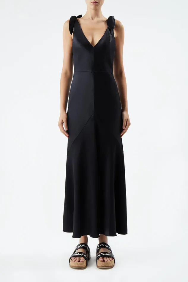 Gabriela Hearst Dresses Women Havilland Dress In Black Silk