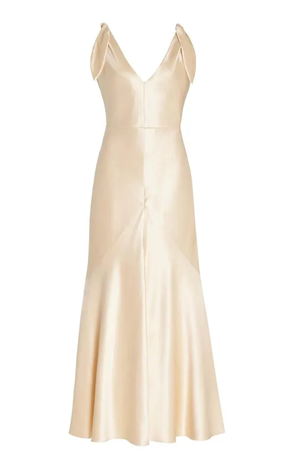 Gabriela Hearst Dresses Women Havilland Dress In Champagne Silk