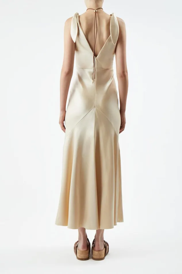 Gabriela Hearst Dresses Women Havilland Dress In Champagne Silk