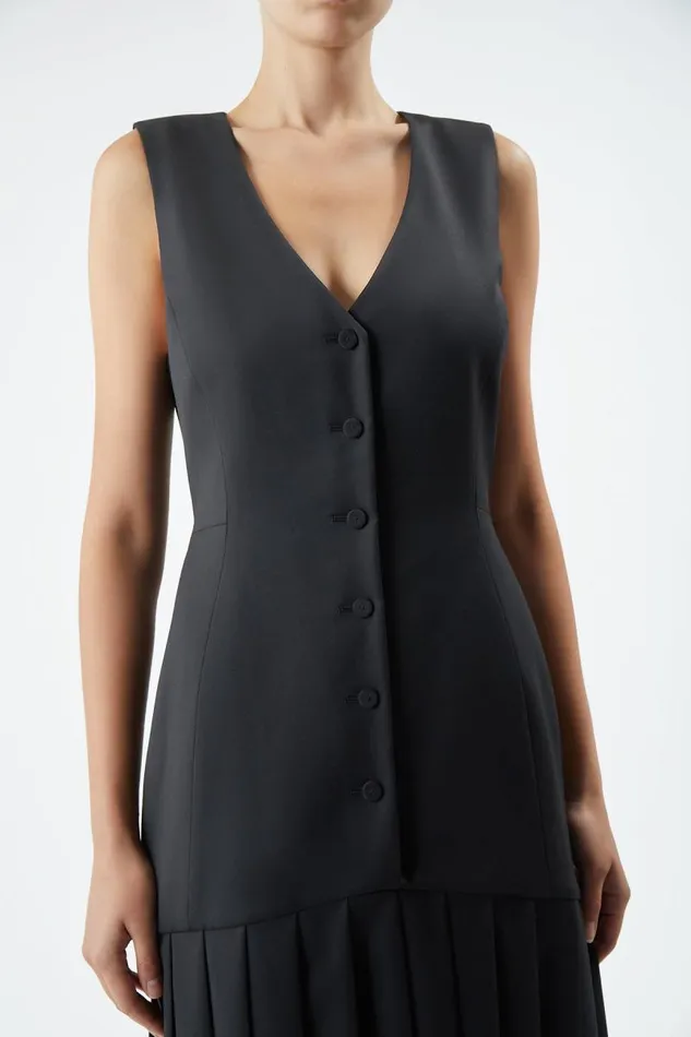 Gabriela Hearst Dresses Women Leone Vest Dress In Black Virgin Wool