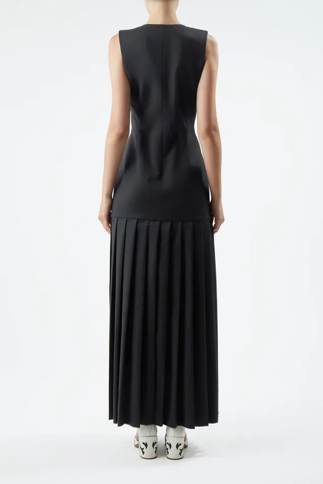 Gabriela Hearst Dresses Women Leone Vest Dress In Black Virgin Wool