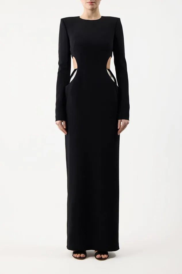 Gabriela Hearst Dresses Women Lotta Dress In Black Silk Wool Cady