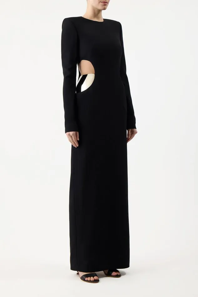 Gabriela Hearst Dresses Women Lotta Dress In Black Silk Wool Cady