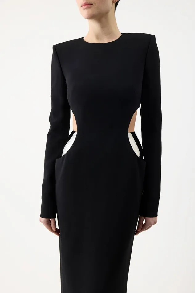 Gabriela Hearst Dresses Women Lotta Dress In Black Silk Wool Cady